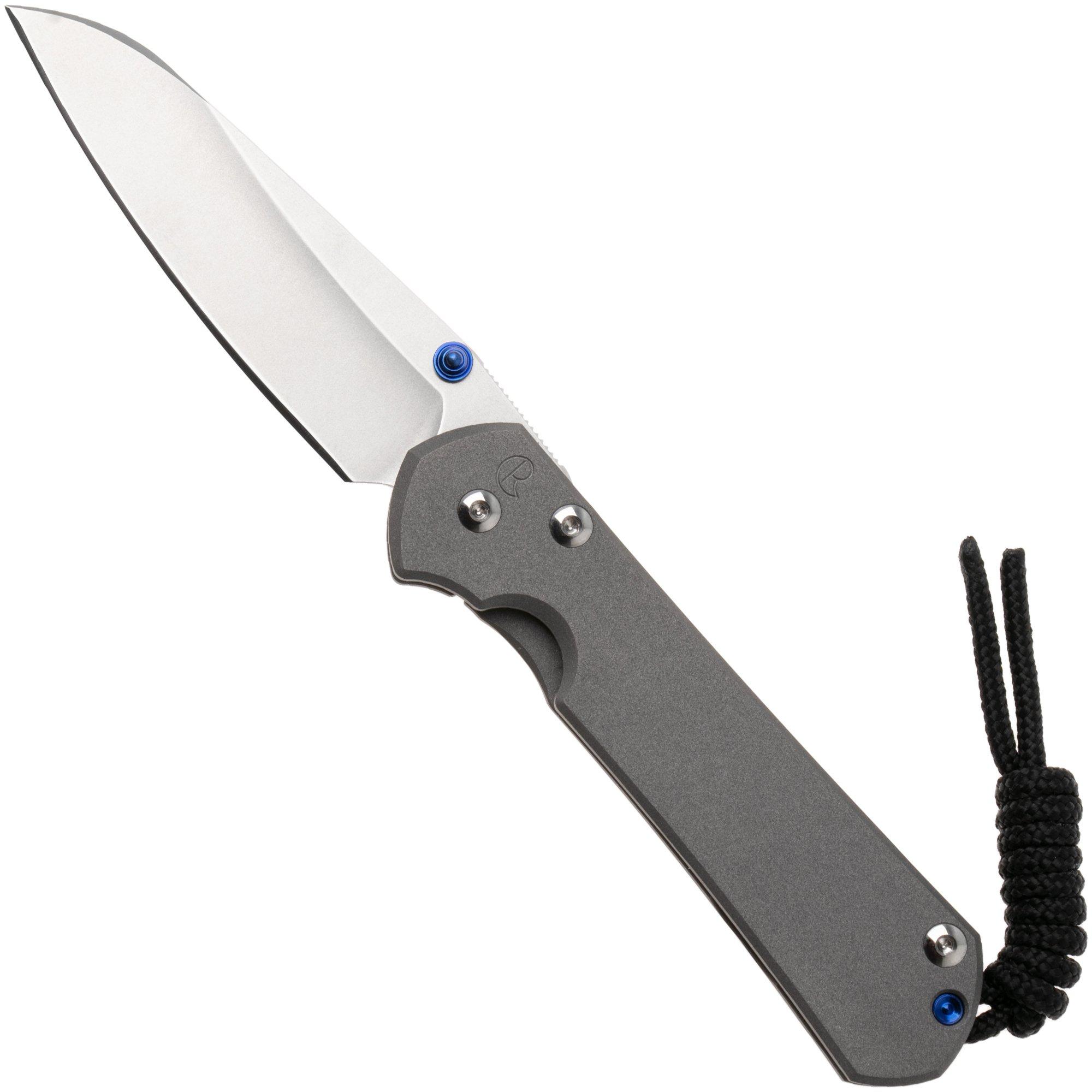 Chris Reeve Small Sebenza 31, S31-1008, Stonewashed CPM MagnaCut, Plain Insingo, Sandblasted Titanium zakmes