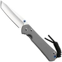 Afbeelding voor Chris Reeve Small Sebenza S31-1010 31 Stonewashed CPM Magnacut Tanto, Sandblasted Titanium, zakmes