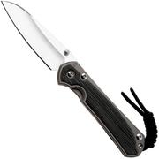 Afbeelding voor Chris Reeve Small Sebenza 31, S31-1224, Stonewashed CPM MagnaCut Insingo, Glass Blasted Titanium, Black Canvas Micarta Inlay, zakmes