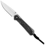 Chris Reeve Small Sebenza 31, S31-1652, Magnacut Glass Blasted Drop Point, Black Canvas Micarta Inlay, couteau de poche