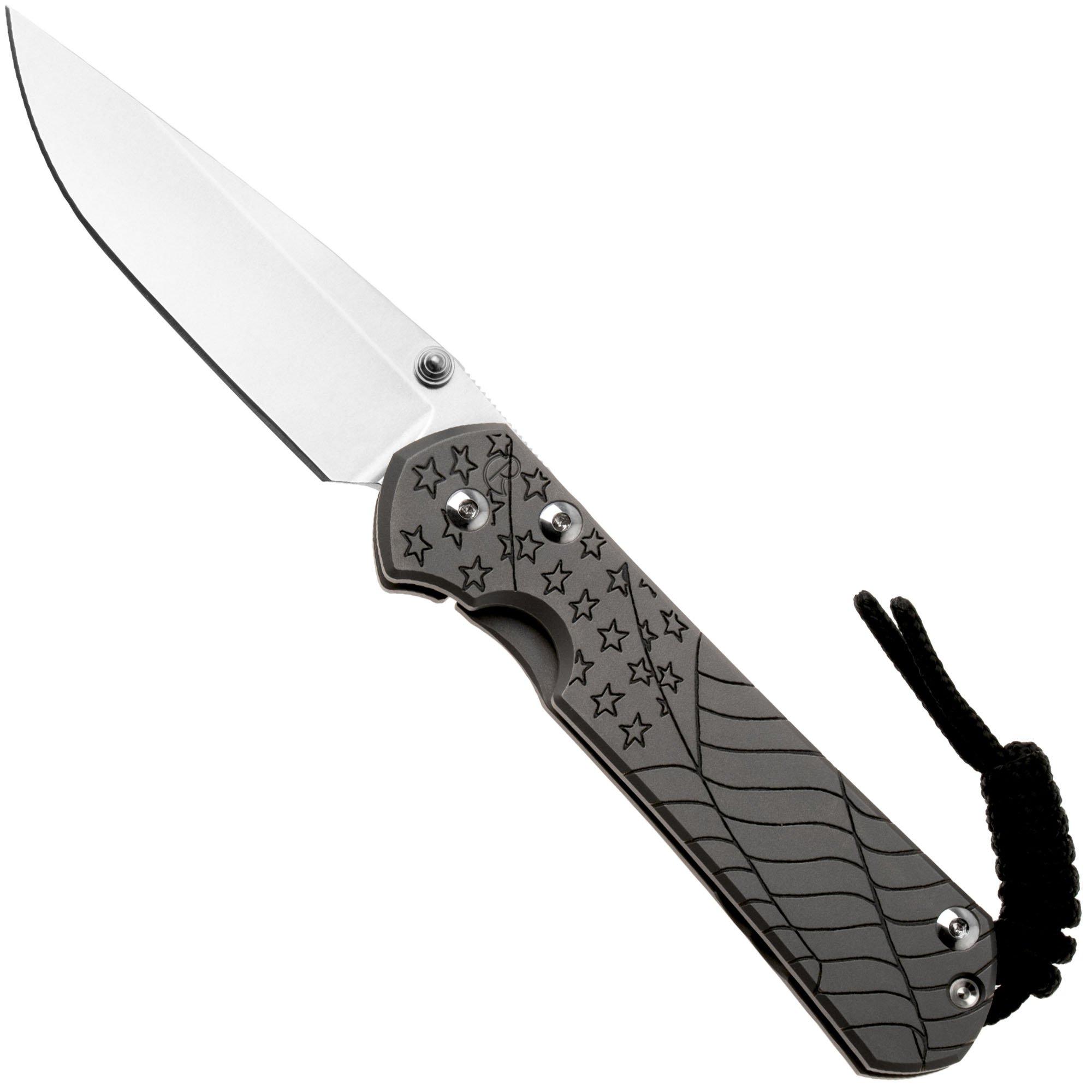 Chris Reeve Small Sebenza 31, S31-1690, CGG Forever Flag, Stonewashed CPM MagnaCut, Glass Blasted Titanium, zakmes