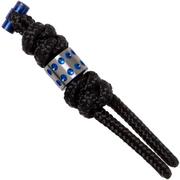 Chris Reeve Small Sebenza Lanyard con abalorios de puntos negro/azul S31-7009