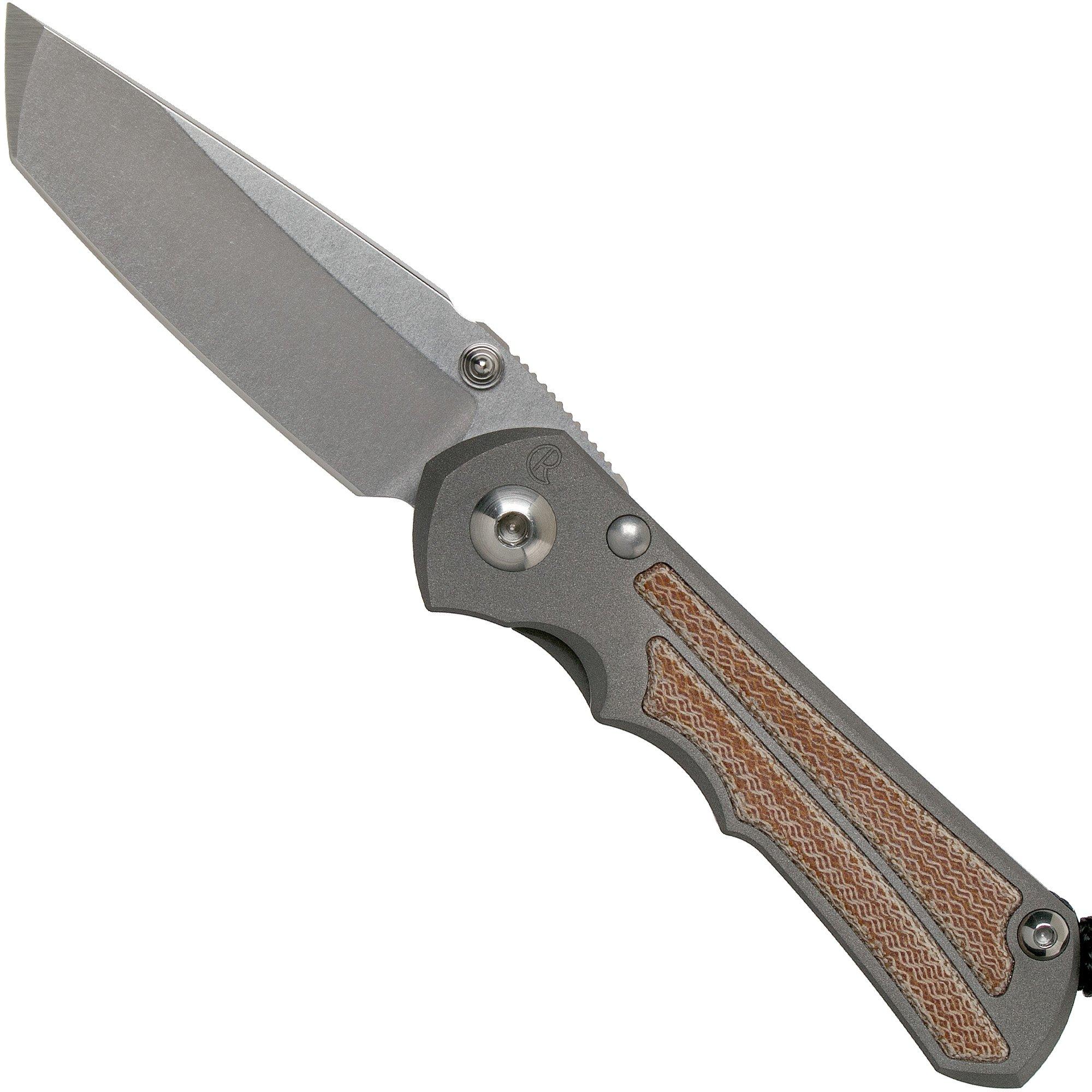 Chris Reeve Small Inkosi Tanto Natural Micarta Inlays SIN-1046 pocket knife