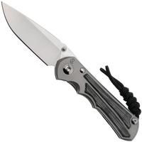 Afbeelding voor Chris Reeve Small Inkosi SIN-1116 CPM MagnaCut Drop Point, Glass Blasted Titanium, Black Canvas Micarta Inlay, zakmes