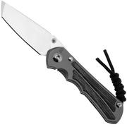 Chris Reeve Small Inkosi SIN-1132 CPM MagnaCut Tanto, Glass Blasted Titanium, Black Canvas Micarta Inlay, pocket knife