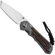 Chris Reeve Small Inkosi SIN-1134 CPM MagnaCut Tanto, Glass Blasted Titanium, Natural Canvas Micarta Inlay, navalha