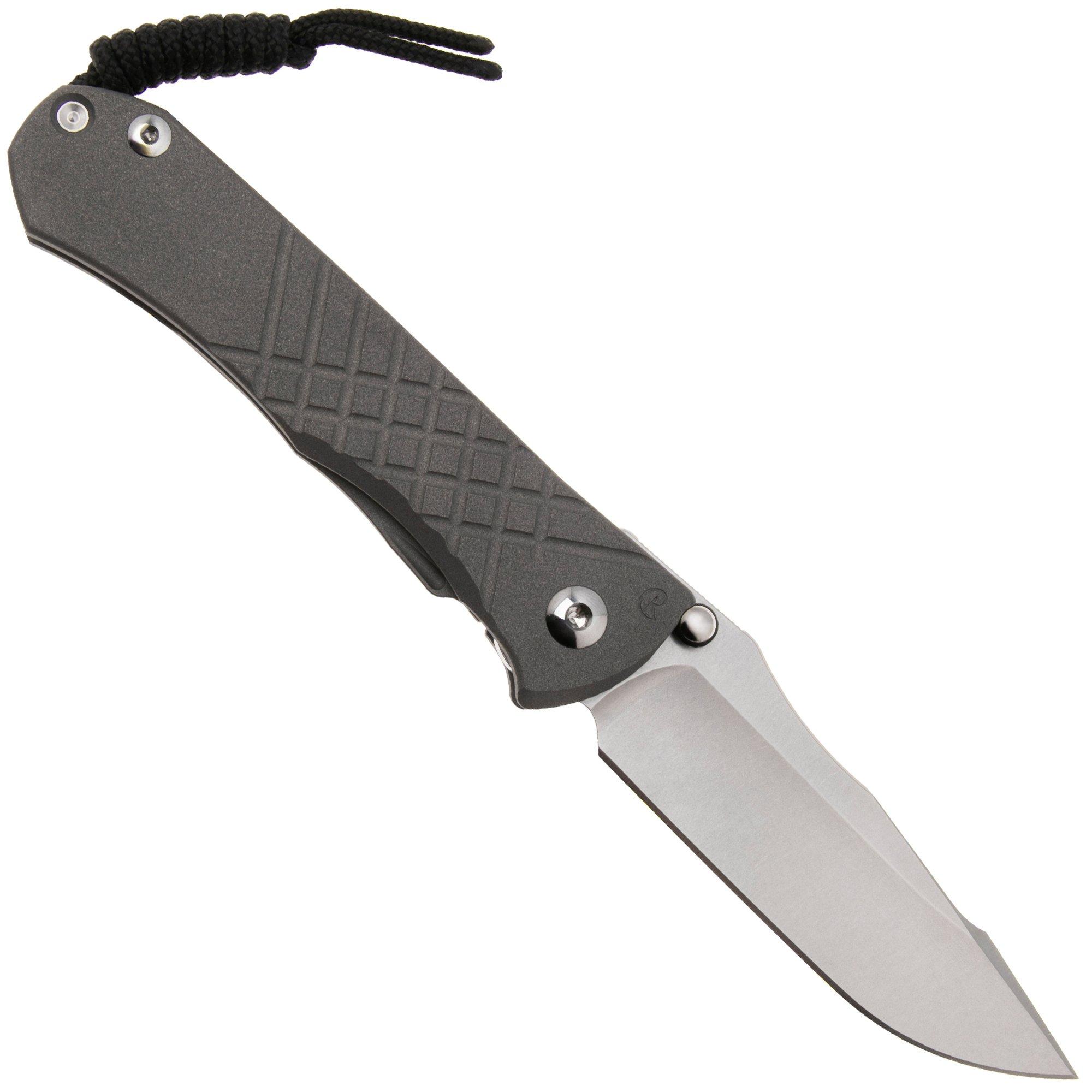 Chris Reeve Umnumzaan Drop Point UMN-1001 CPM-MagnaCut, Titanium, Linshänder Taschenmesser