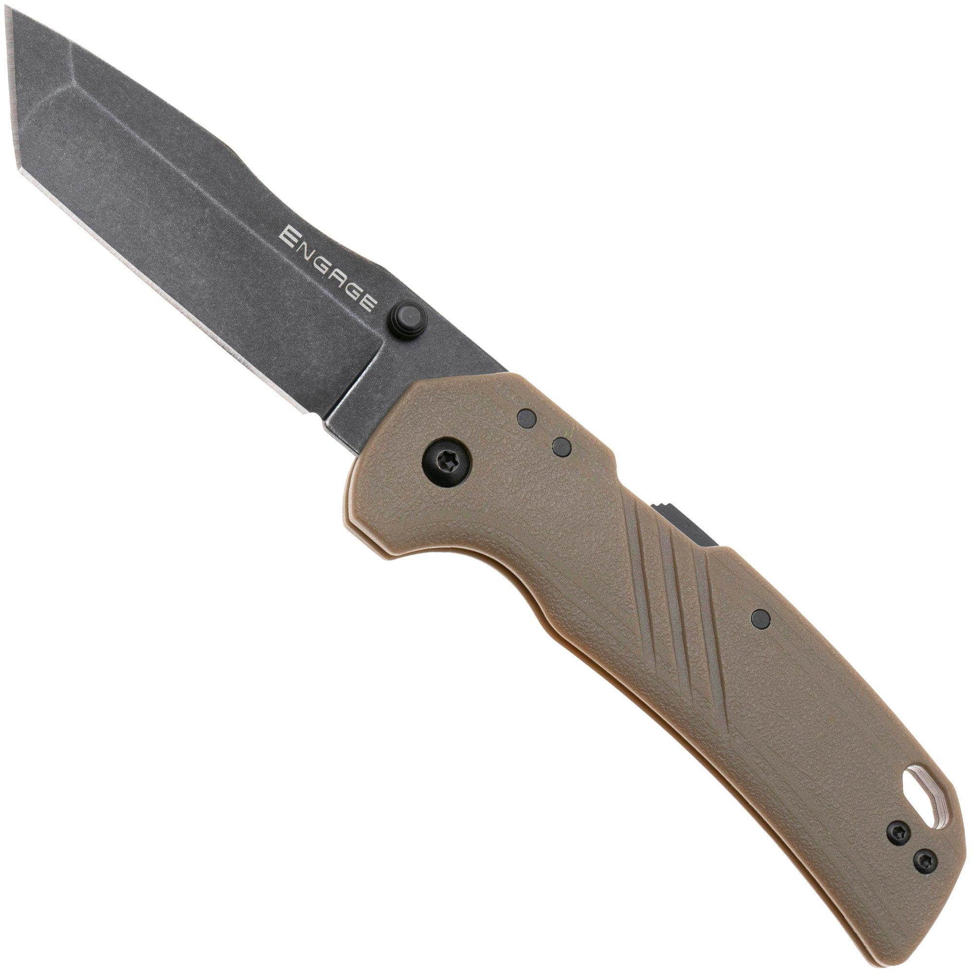 Cold Steel Engage Tanto FL-30DPLT-BF Blackwashed 4116SS, Coyote GFN, Taschenmesser