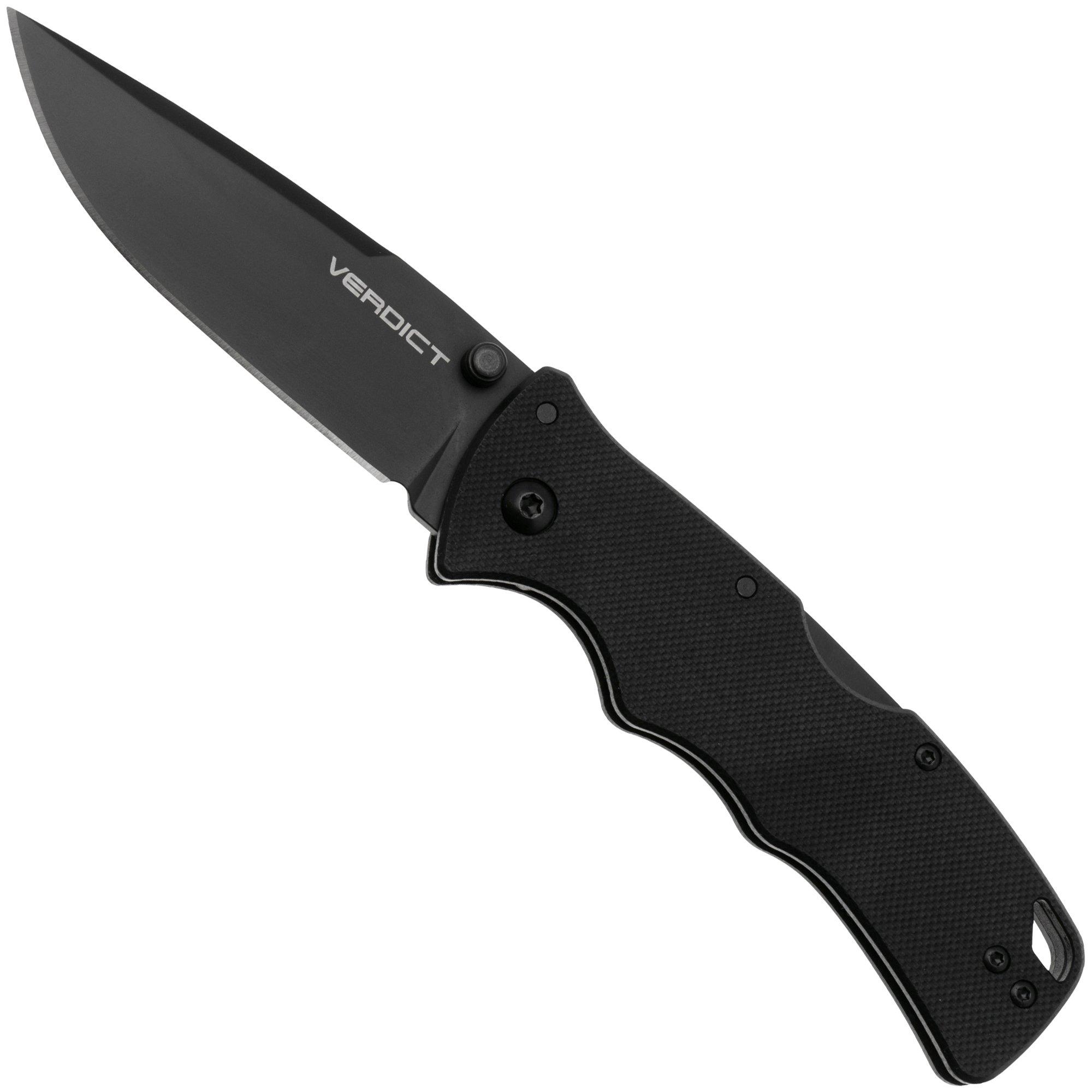 Cold Steel Verdict Spear Point FL-C3SP10A, DLC AUS10A, Black G10, Taschenmesser
