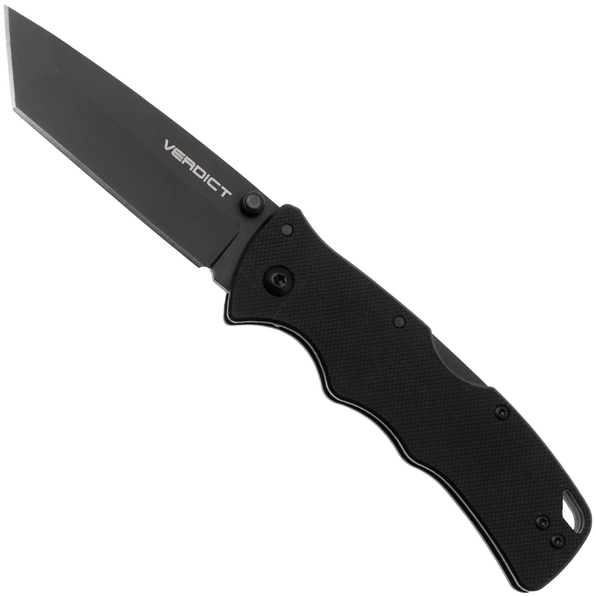 Cold Steel Verdict Tanto FL-C3T10A, DLC AUS10A, Black G10, Taschenmesser