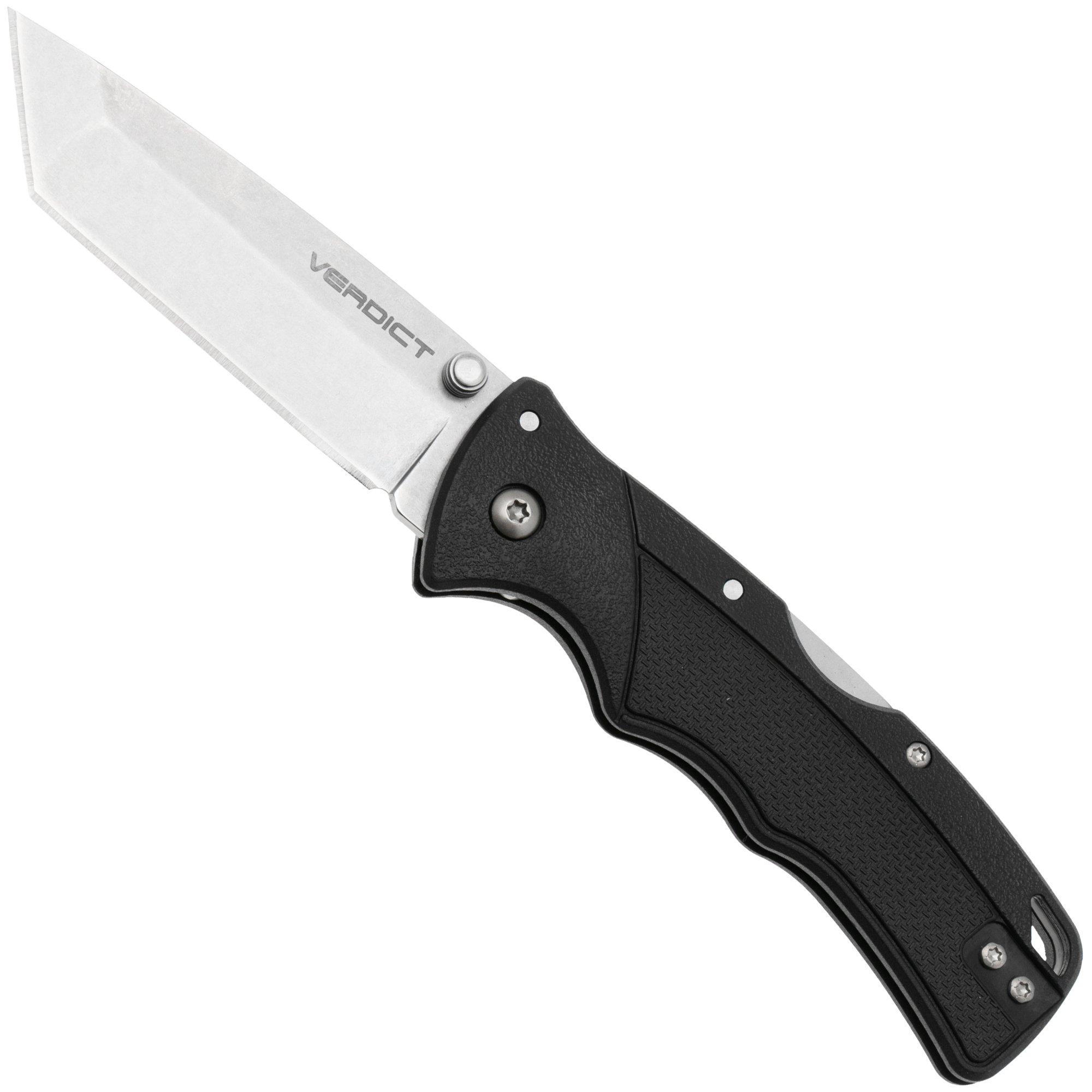 Nóż składany Cold Steel Verdict Tanto FL-C3TSS Stonewashed 4116SS, Black GFN