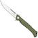 Image for Cold Steel Medium Luzon 20NQLODSW OD Green Stonewash pocket knife