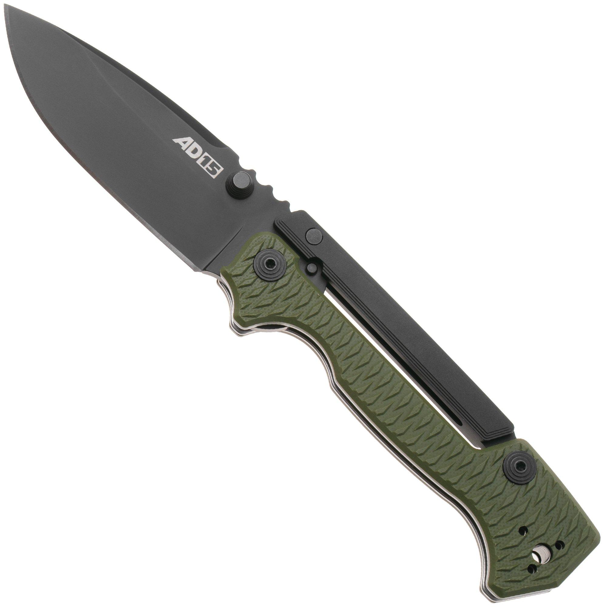 Nóż składany Cold Steel AD-15 Scorpion Lock 58SQODBK OD Green Black, projekt Andrew Demko