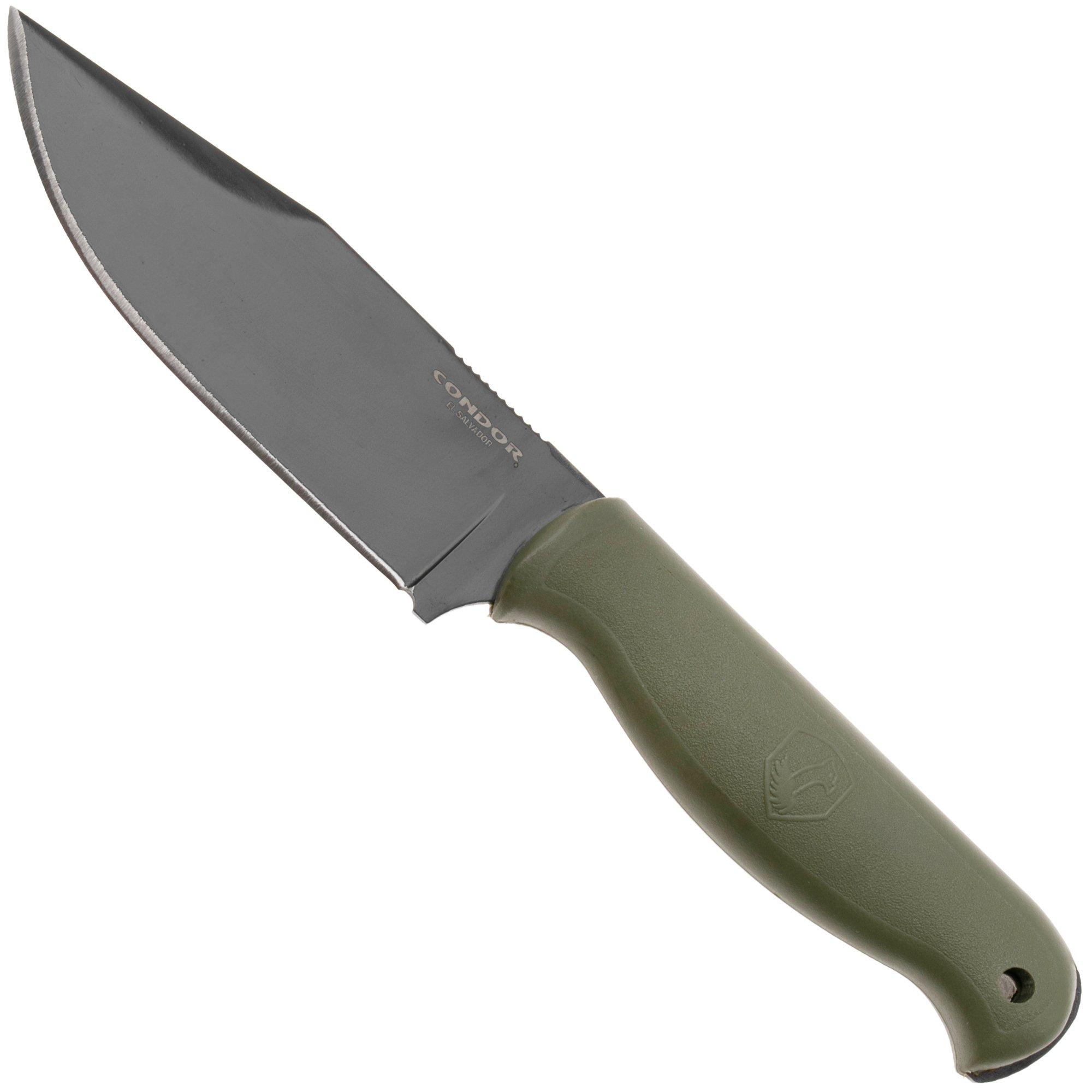 Condor Fighter Knife CTK1831-4.9AGHC Cerakote 1075, Army Green Polypropylene, fixed knife