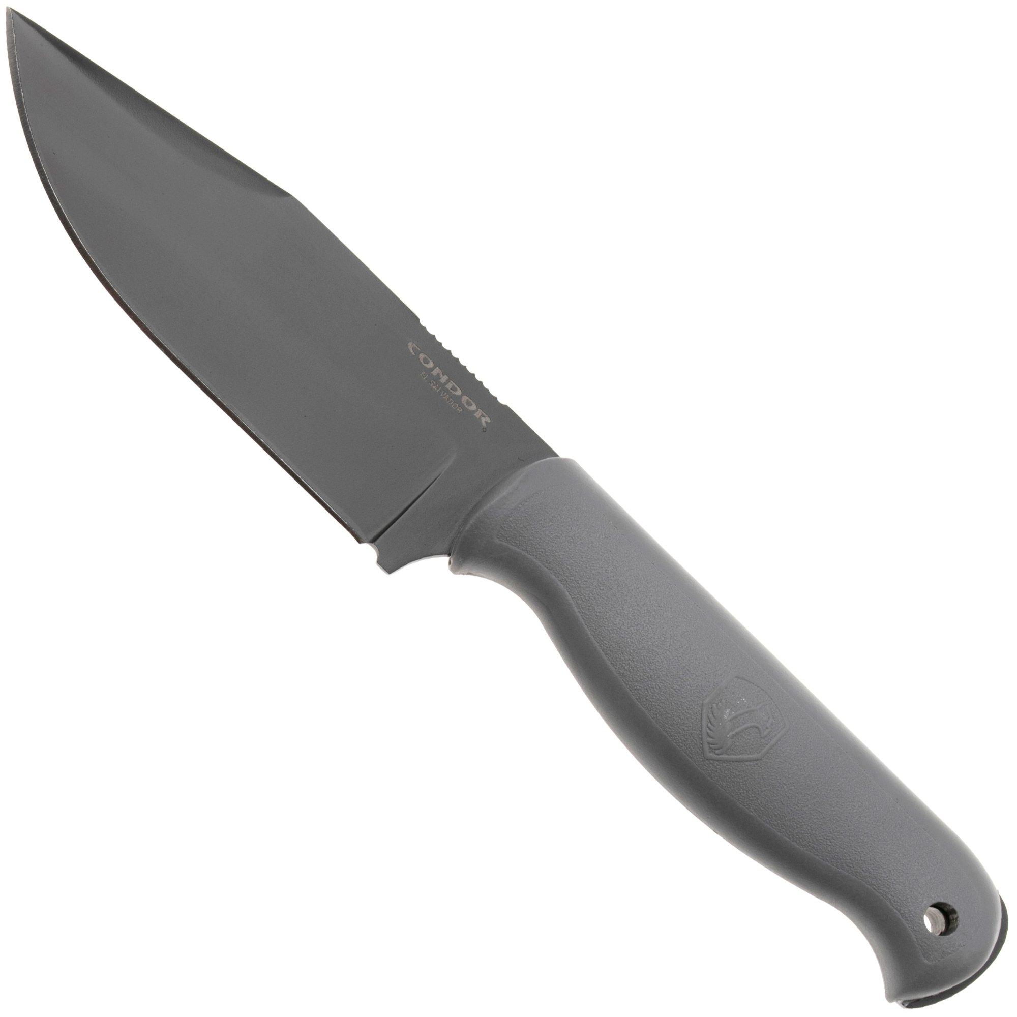 Condor Fighter Knife CTK1831-4.9RGHC Cerakote 1075, Rhino Gray Polypropylene, fixed knife