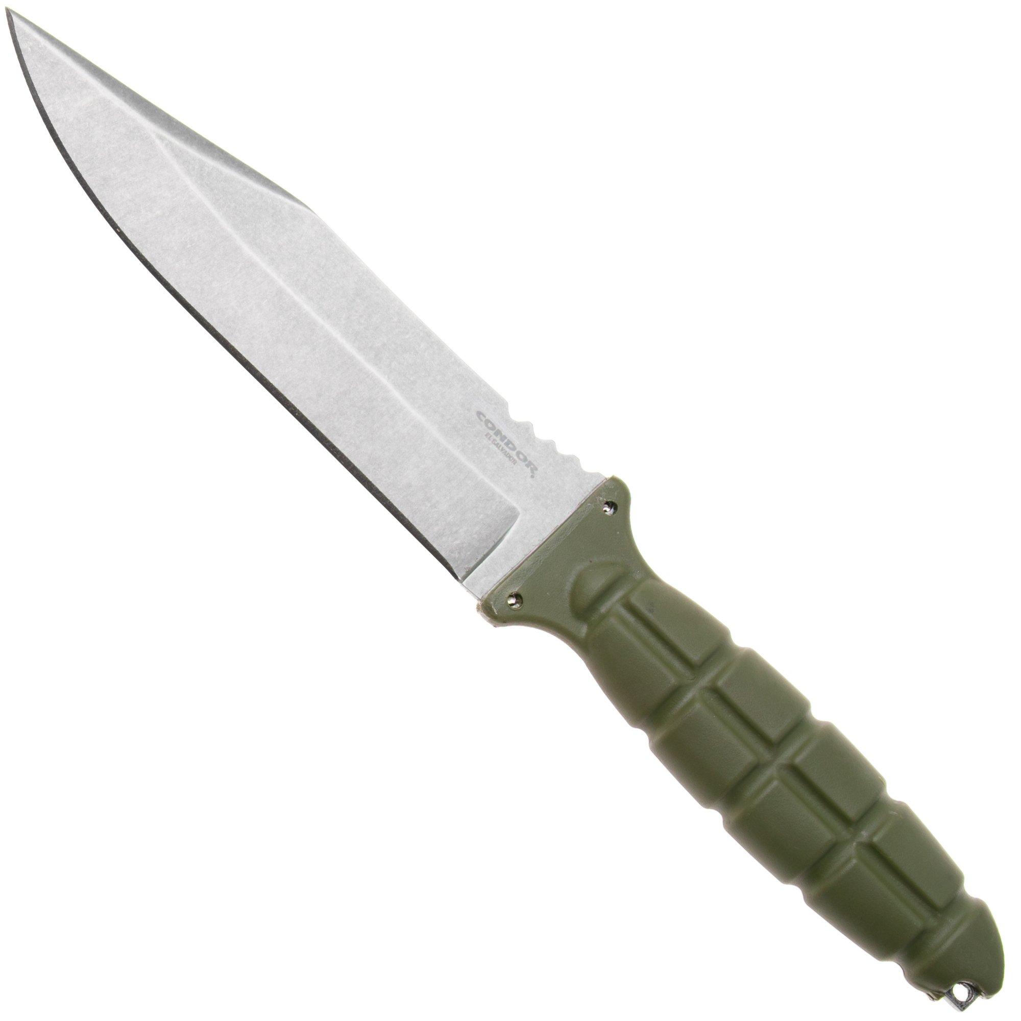 Condor Escort Knife CTK1834-6ASS Stonewashed 420HC Army Green, outdoormes, Tony Lennartz design