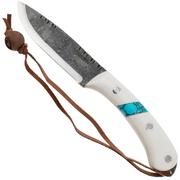 Condor Blue River Knife 2825-43MHC Polished White Micarta, couteau fixe