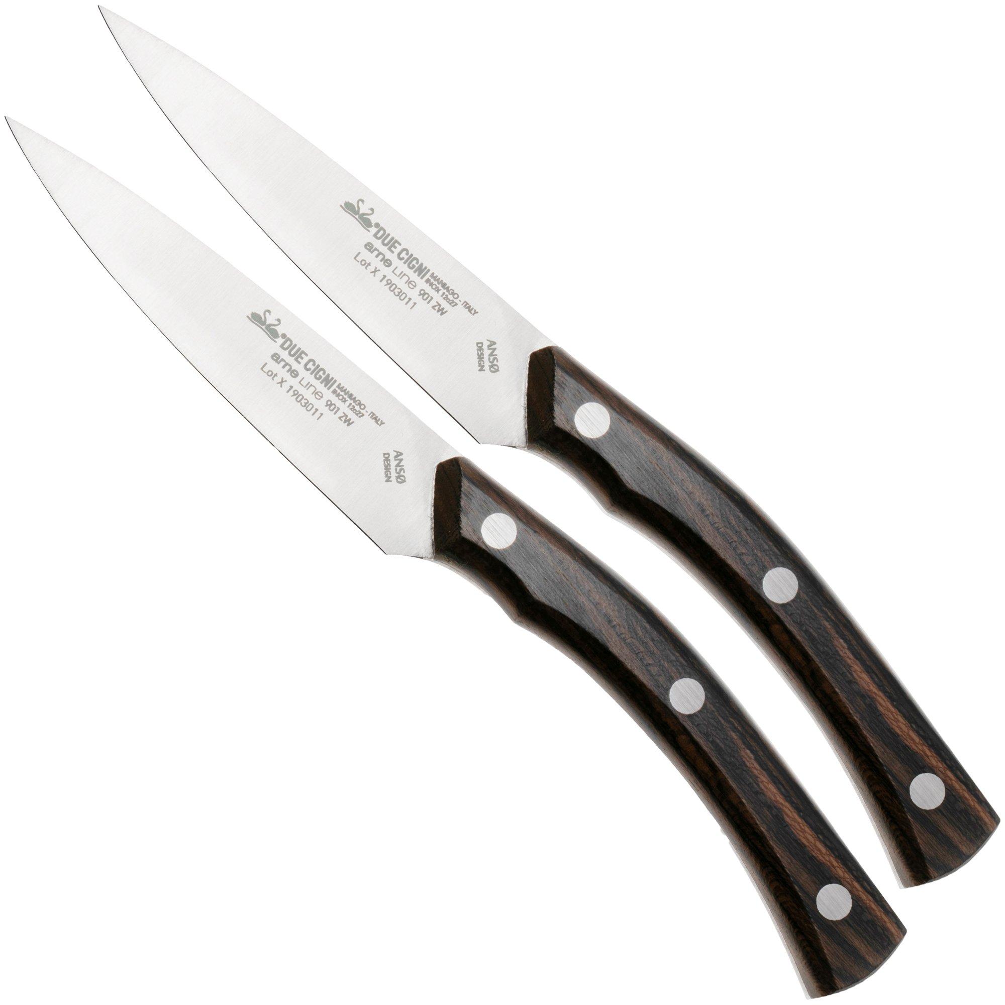 Due Cigni 2C908ZW Arne Line 2-piece paring knife set, Ziricote Wood