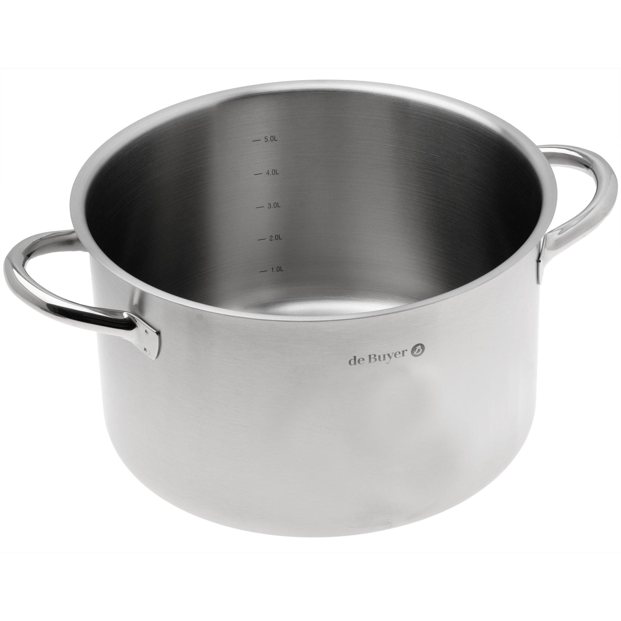 de Buyer Prim’Appety 3506.24 niedriger Kochtopf ohne Deckel, 24 cm, 5 L