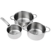 de Buyer Alchimy 3601.06 Ensemble de casseroles 3 pièces avec couvercle