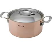 de Buyer Prima Matera pentola per arrosto in rame 24 cm con coperchio in acciaio inox DEB6242.24