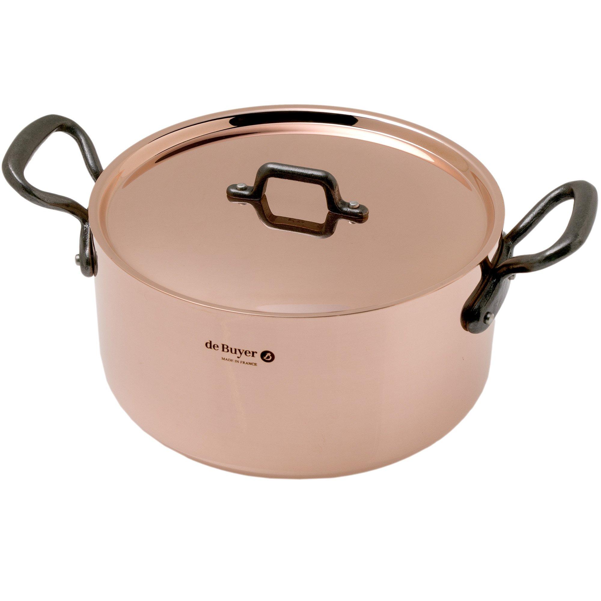 Garnek de Buyer Prima Matera Tradition 6342.24 miedziany, 24 cm