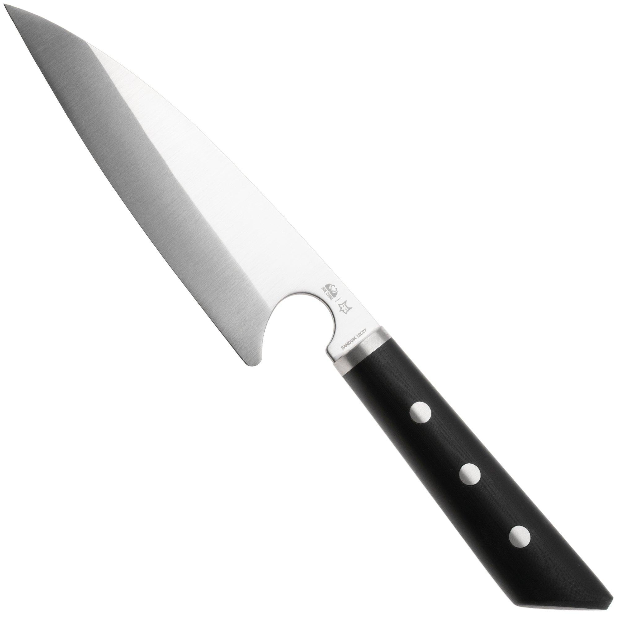 Due Cigni pratiKO 2, 2C-3001 Sandvik 12C27, Black G10, petty utility knife, 14 cm
