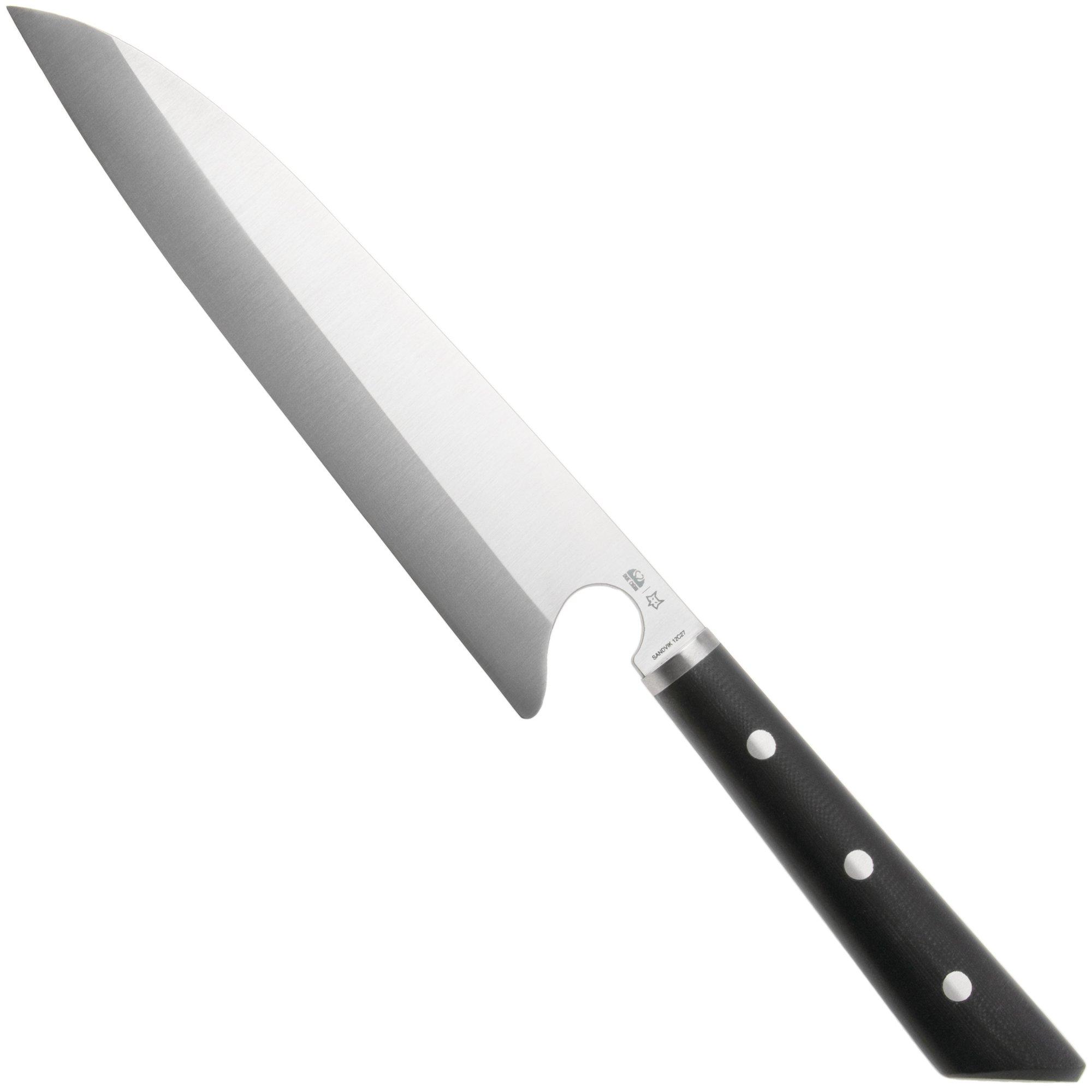 Due Cigni pratiKO 3, 2C-3002 Sandvik 12C27, Black G10, gyuto chef's knife, 22 cm