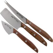 Due Cigni 1896, 2C1018NO 3-piece cheese knife set, walnut wood