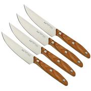 Due Cigni 1896 America DG2C1019OLSET4, 4-piece steak knife set, olive wood