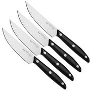 Due Cigni 1896 America 2C1019SET4, 4-piece steak knife set, black