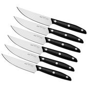 Due Cigni 1896 America DG2C1019SET6, 6-piece steak knife set, black