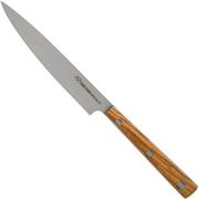 Due Cigni Hakucho cuchillo para carne 12 cm, madera de olivo
