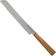 Due Cigni Hakucho pankiri/coltello da pane 21 cm, legno d'ulivo