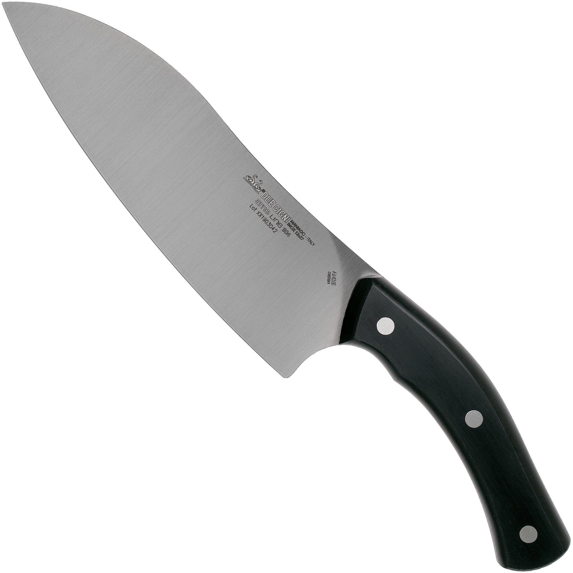 Nóż santoku Due Cigni Arne Line, czarny, 19 cm
