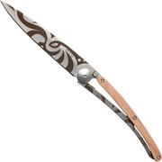Deejo Tattoo 37g, legno di ginepro, Tribal 1CB020 coltello da tasca