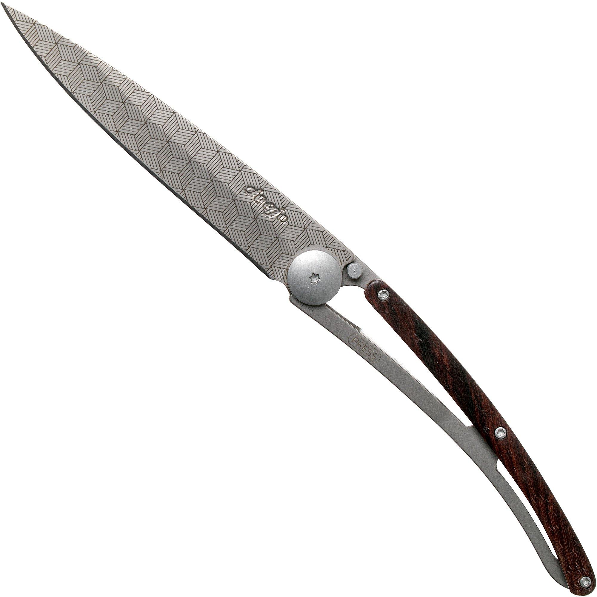 Deejo Tattoo 37g, Coralwood, Illusion 1CB042 pocket knife