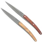 Deejo CFB00010 Padouk und Olivenholz, 2-teiliges Messerset