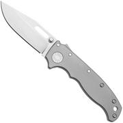 Demko Knives AD20.5 Shark-Lock CPM 20CV Clip Point AD205-20CV-TI-CP Smooth Titanium, coltello da tasca