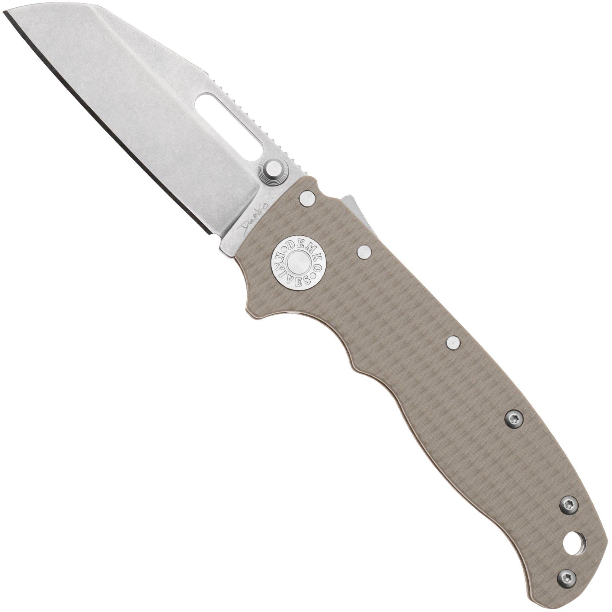 Nóż składany Demko Knives AD20.5 Shark-Lock CPM 3V Shark Foot AD205-3V-SFCT Coyote G10