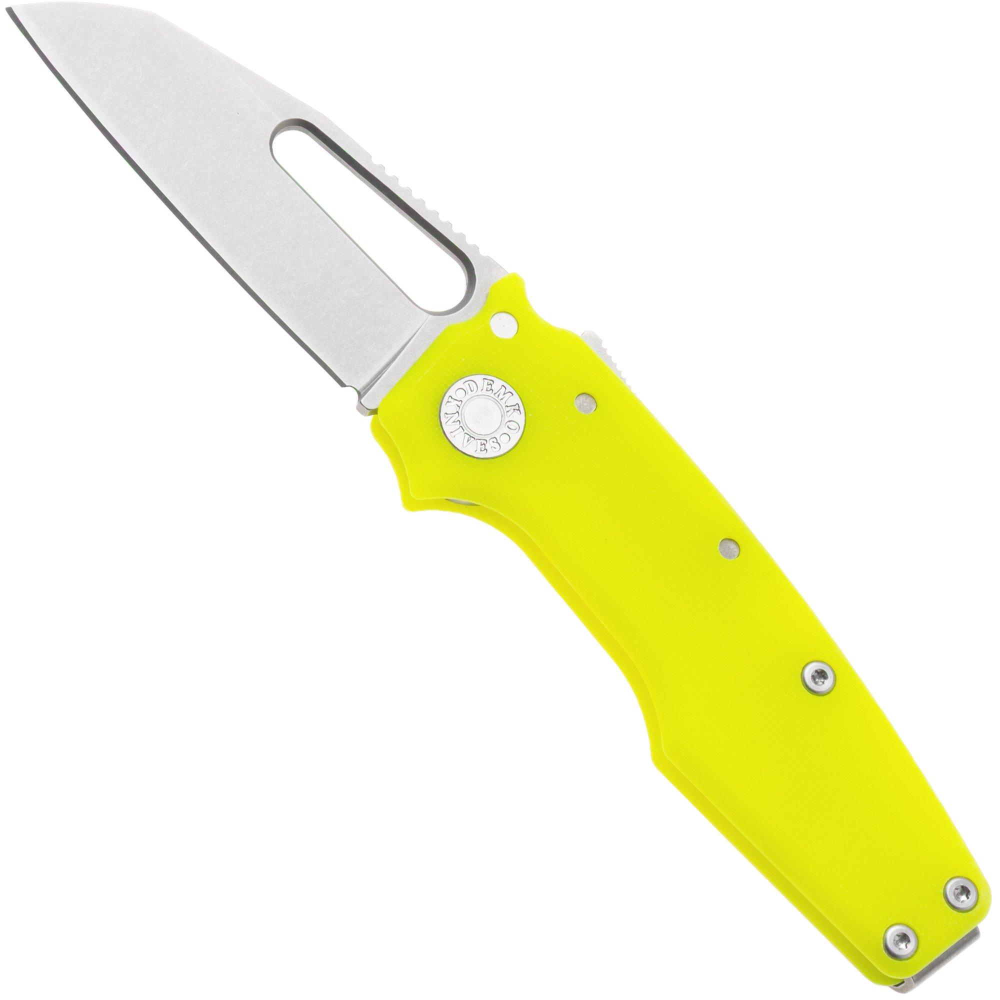 Demko Knives MG AD22 Shark-Foot AD22-MC-D-G10-SF Stonewashed MagnaCut, Dayglow G10, zakmes