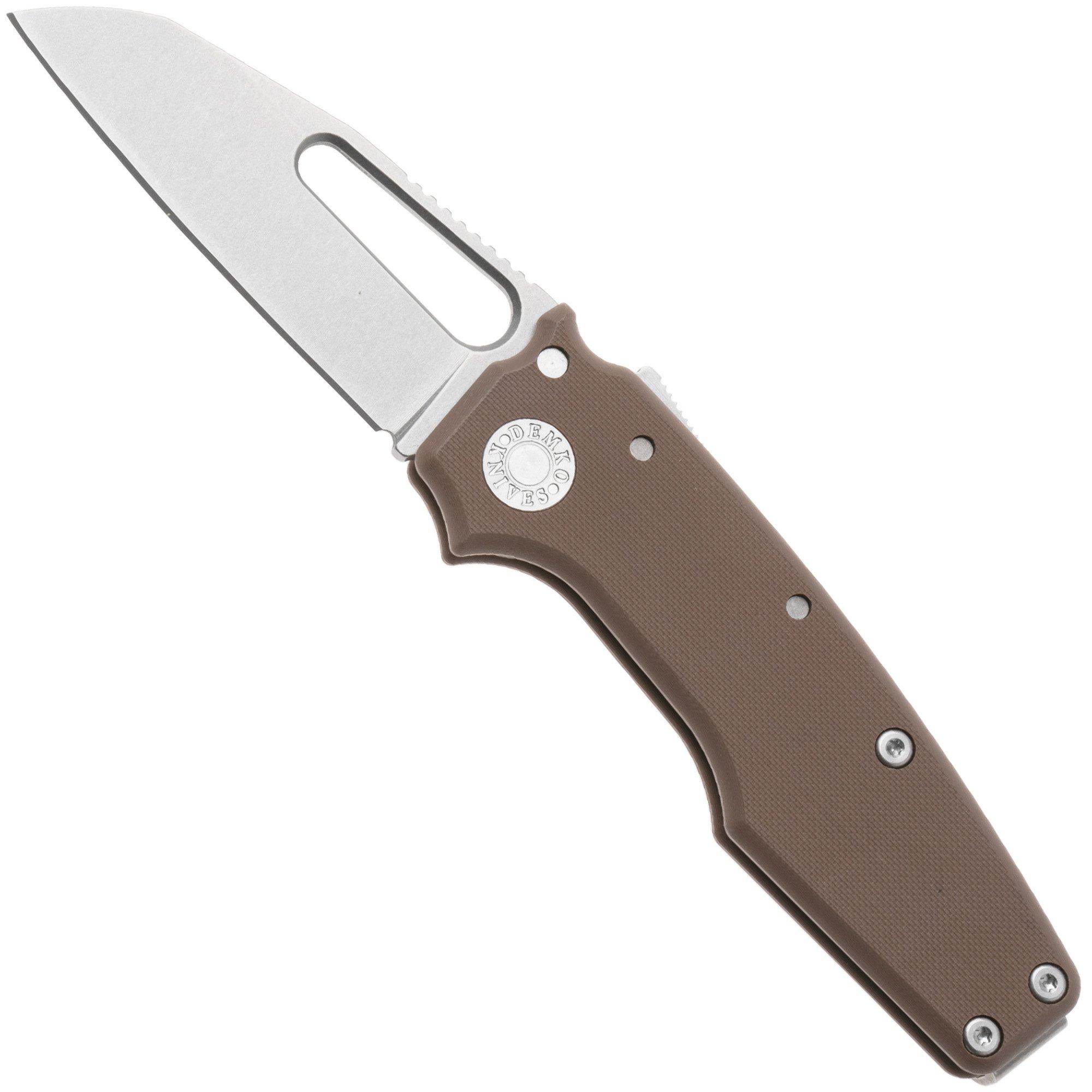 Demko Knives MG AD22 Shark-Foot AD22-MC-E-G10-SF Stonewashed MagnaCut, Earth G10, zakmes