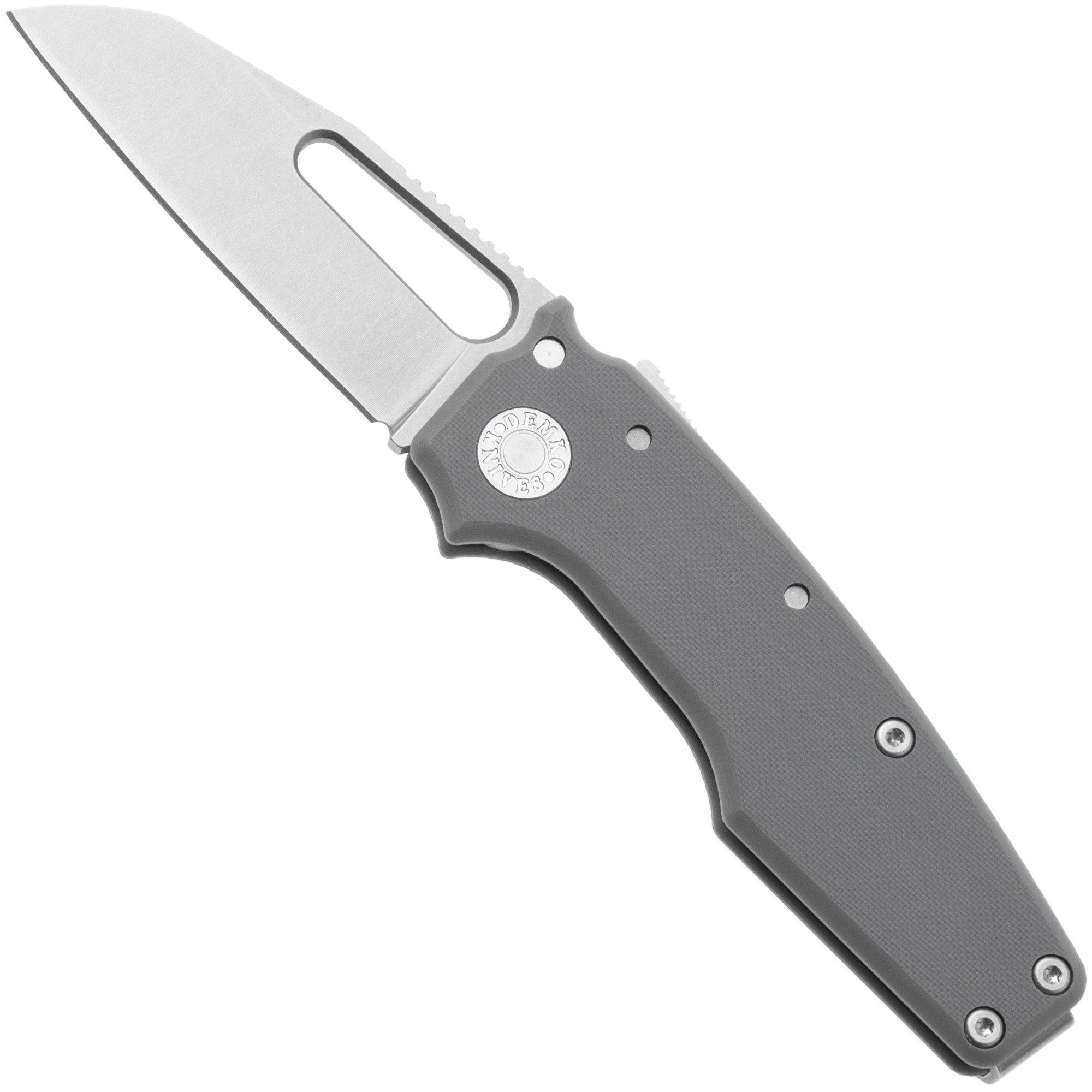 Demko Knives MG AD22 Shark-Foot AD22-MC-GRAY-G10-SF Stonewashed MagnaCut, Gray G10, coltello da tasca