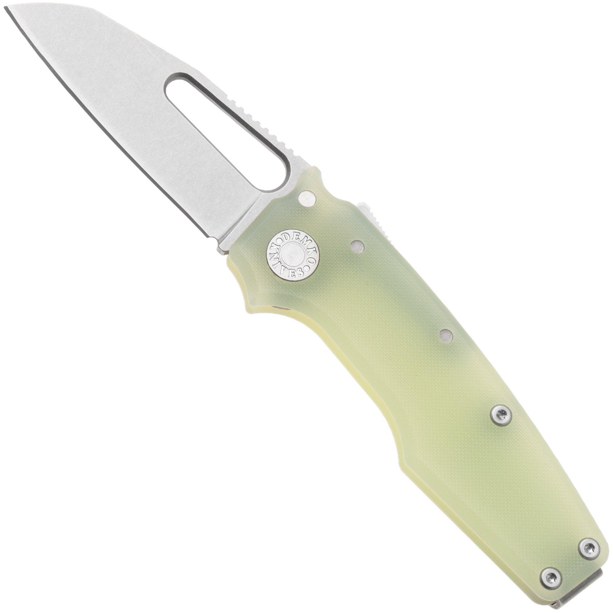 Demko Knives MG AD22 Shark-Foot AD22-MC-N-G10-SF Stonewashed MagnaCut, Natural G10, pocket knife