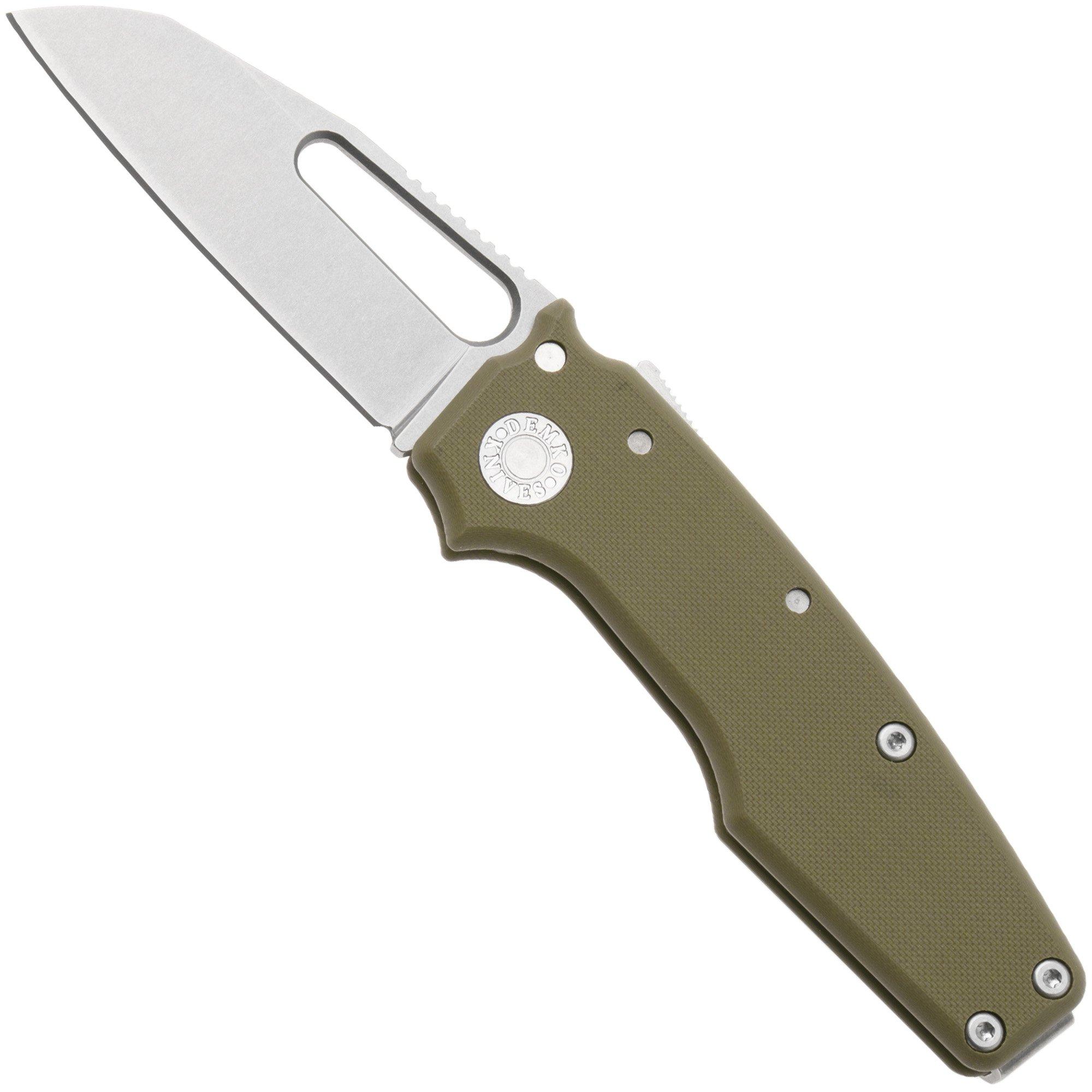 Demko Knives MG AD22 Shark-Foot AD22-MC-OD-G10-SF Stonewashed MagnaCut, OD-Green G10, zakmes