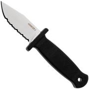 Demko Knives Armiger 2 Serrated Clip Point ARM2-4034SS-CP-SERR Black TPR, couteau de cou