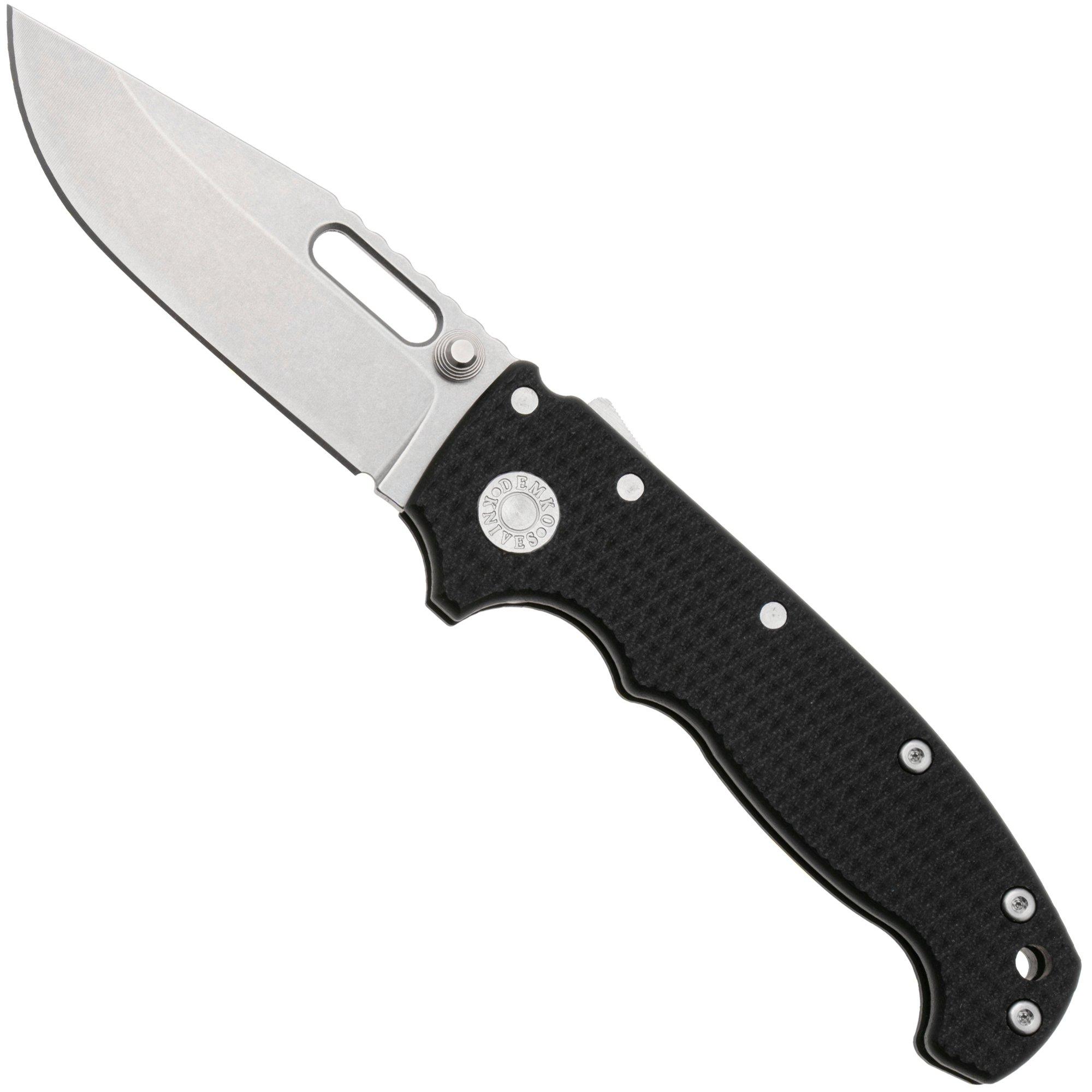 Demko Knives MG AD20S Shark-Lock, MagnaCut Clip Point MGAD20S-MAG-BLK-G10 Black G10, couteau de poche