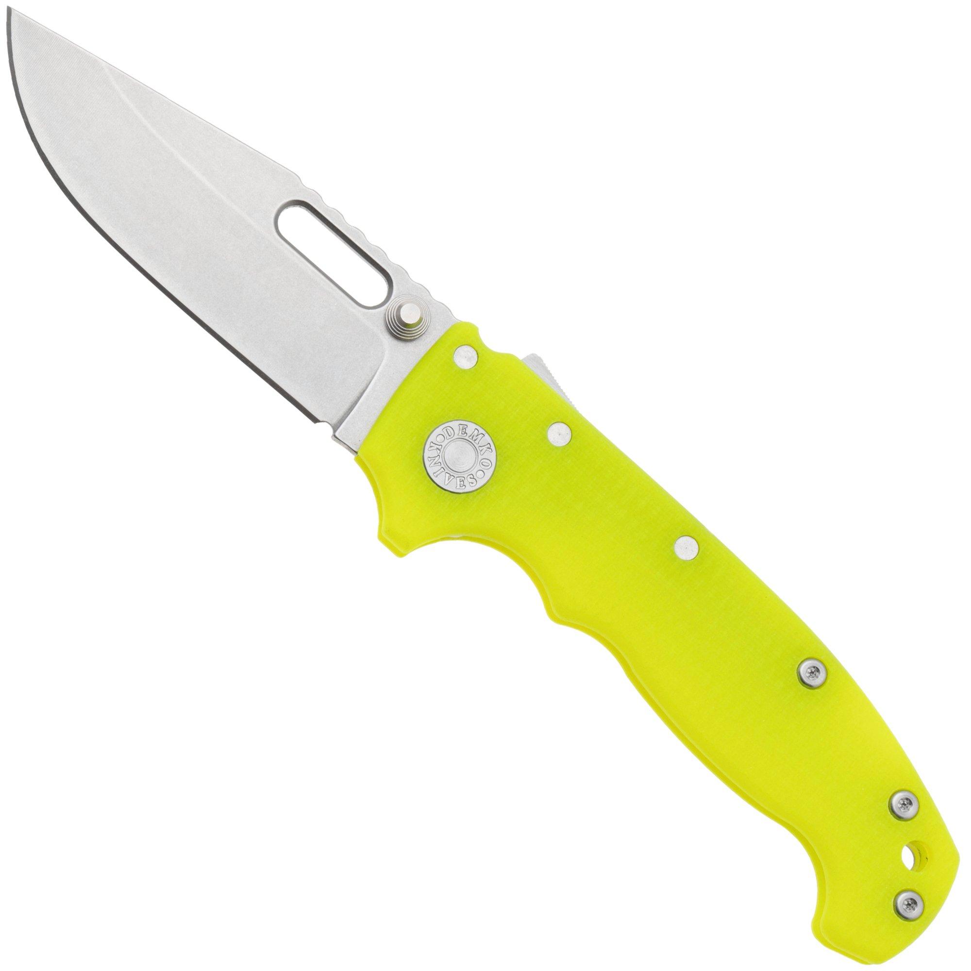 Nóż składany Demko Knives MG AD20S Shark-Lock, MagnaCut Clip Point MGAD20S-MAG-DG-G10 Day Glow G10