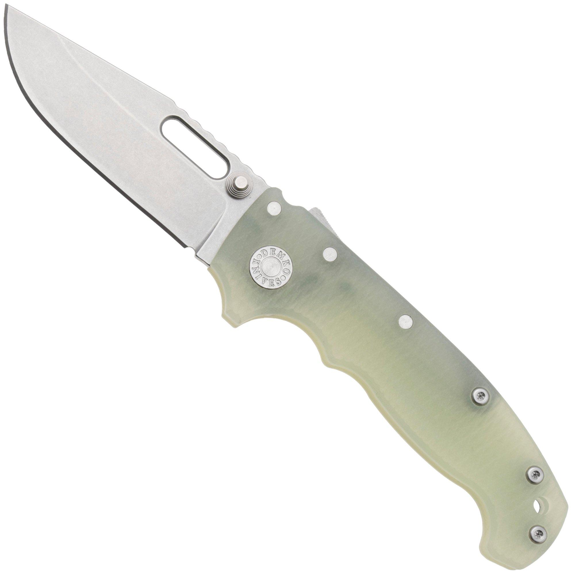 Demko Knives MG AD20S Shark-Lock, MagnaCut Clip Point MGAD20S-MAG-PN-G10 Natural G10, pocket knife