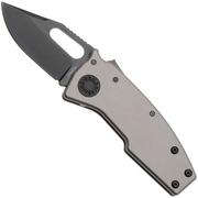 Afbeelding voor Demko Nano-Shark, NANO-20CV-ARTILLERY GREY ALUM-CP, Stealth DLC CPM 20CV Clip Point, Artillery Grey Aluminum zakmes